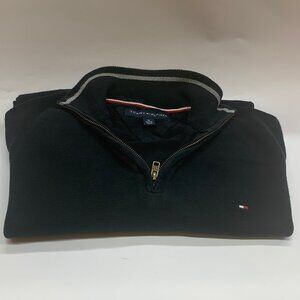 Tommy Hilfiger Men's Knitted Quarter Zip Knit Jumper - Navy XL